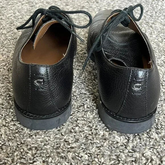 Coach Black Leather Oxford Dress Shoes Mens 11.5 Business Casual Preppy Formal - Picture 6 of 7